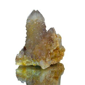 Fairy Quartz Druzy Amethyst & Citrine Crystal Cluster Mineral Specimen